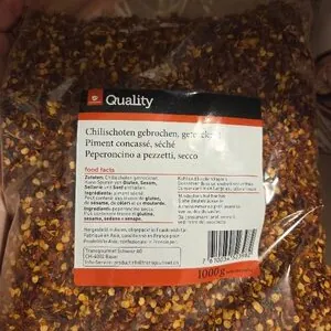 Chilischoten gebrochen, getrocknet