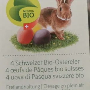4 œufs de Pâques bio suisses