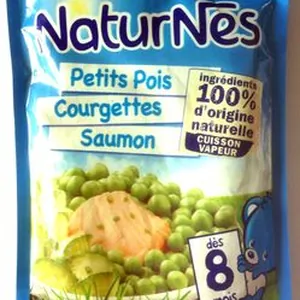 NATURNES Petits Pois Courgettes Saumon- 190g - dès 8 mois