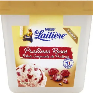 Crème Glacée Pralines Roses éclats croquants de pralines