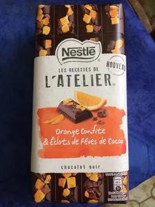 Orange confite & eclats de fèves de cacao