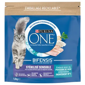 PURINA ONE Sterilised Sensitive med havsfisk - 1,5 kg