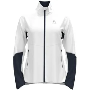 Odlo Women's Jacket Langnes White - Dark Sapphire XL