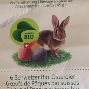 6 œufs de Pâques bio suisses