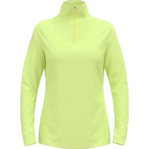 Odlo Women's Midlayer 1/2 Zip Run Easy Warm Shadow Lime Melange XL