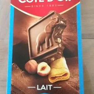 Chocolat lait noisettes feuilleté praliné