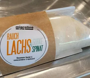 Salmon, Spinach and cucumber wrap