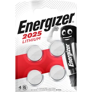 Energizer Lithium Knappcellsbatteri 2025, 3 V, 4-Pack 4-Pack, Elfördelning & Strömförsörjning