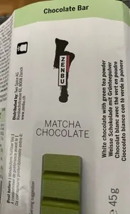 Chocolat blanc avec thé vert en poudre