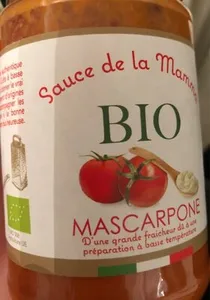 Sauce tomate bio mascarpone