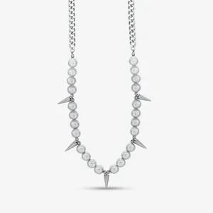 Spike and Pearls Halsband