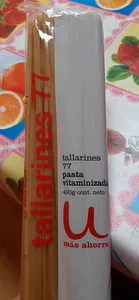 Tallarines 77 pasta vitaminizada Unimarc