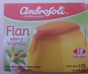 Flan sabor vainilla