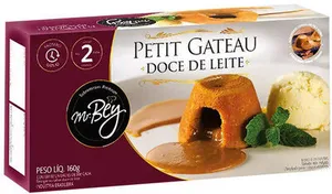Petit Gâteau Congelado Doce De Leite Mr. Bey Sobremesas Premium Caixa 160g 2 Unidades