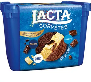 Sorvete 3 Chocolates Lacta Pote 1,5l