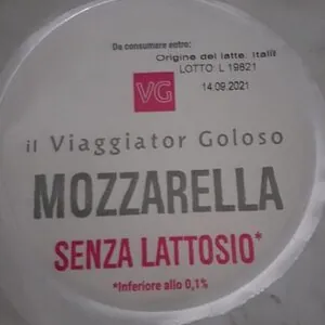 Mozzarella senza lattosio