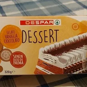 Dessert gelato vaniglia e cioccolato