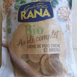 Pâtes fraiches farcies au brocoli et aux pois chiches.