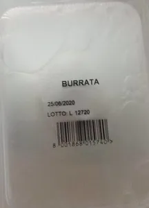 Burrata au lait de vache pasteurisé