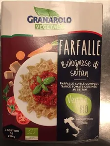 Farfalles bolognese di seitan