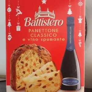 Panettone classico con vino spumante