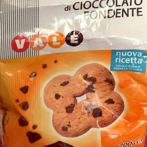 Frollini con gocce di cioccolato fondente