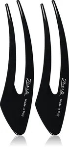 Janeke Hårklämmor Svart 13cm