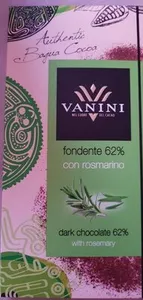 Tablette chocolat noir au romarin, Fondente 62% con rosmarino