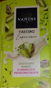 Cioccolato bianco e granella di pistacchio salata
