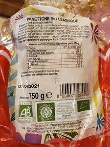 Panettone classique bio