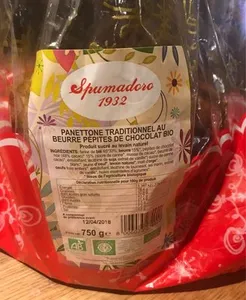 Panettone traditionel au beurre pepites de chocolat bio