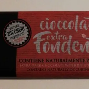 Cioccolato fondente extra senza zuccheri aggiunti