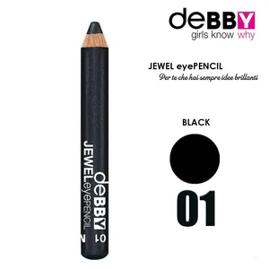 Debby jewel eye pencil 01 svart metall