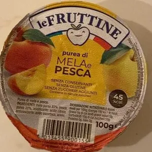 Purea di mela e pesca