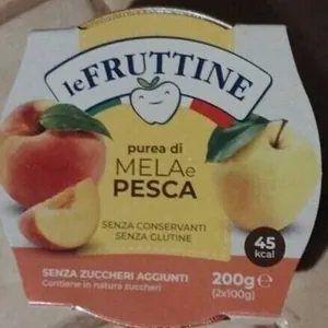 Purea di mela e pesca