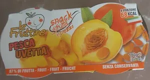 Le fruttine pesca uvetta