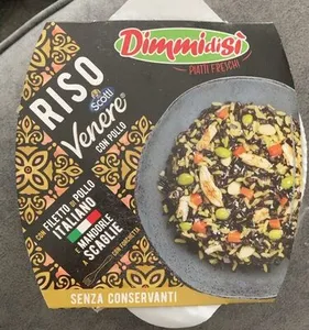 Riso venere scotti con pollo