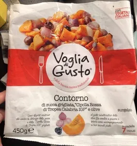 Contorno di zucca grigliata  cipolla rossa e olive