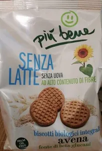 Senza latte biscotti biologici integrali