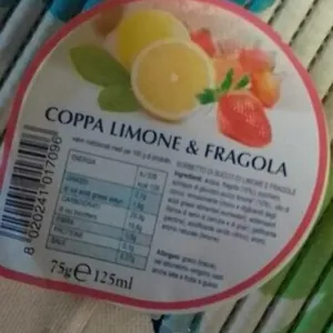 Coppa limone e fragola