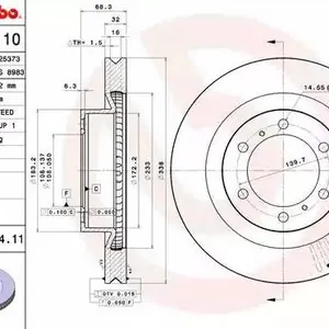 Bromsskiva BREMBO 09.B634.11