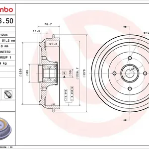 Bromstrumma BREMBO 14.B976.50