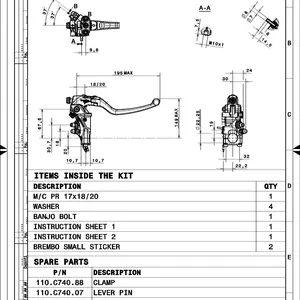 Huvudbromscylinder BREMBO 110C74040