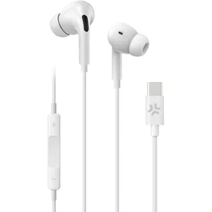 Celly: Hörlurar In-Ear Kabel USB-C UP1200 Vit