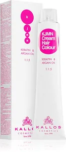 Kallos Kjmn Professional Hair Coloring Cream Keratin och Argan Oil Hårfärgning med Keratin och Argan Oil Color 10.1 Ash Blonde Platina 100 Ml