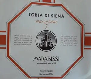 Torta di sienna marzapane