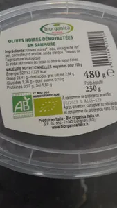 olives noires denoyautees en saumure