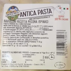 Ravioloni ricotta pecora e spinaci