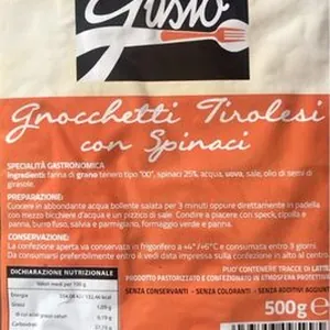 Gnocchetti tirolesi con spinaci