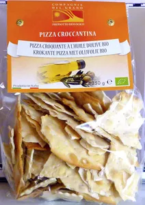 Pizza croquante à l'huile d'olive bio